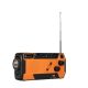 9. Extralink Solar Emergency Radio with Crank Dynamo Powerbank 4000mAh with SOS Flashlight SR-4000 Portable Analog Black, Orange