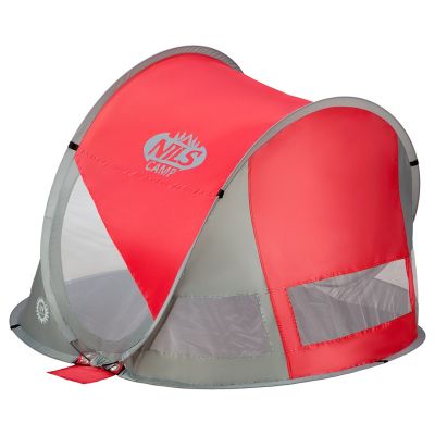 3. NILS CAMP NC3142 Self-Placing Beach Tent Red-Gray