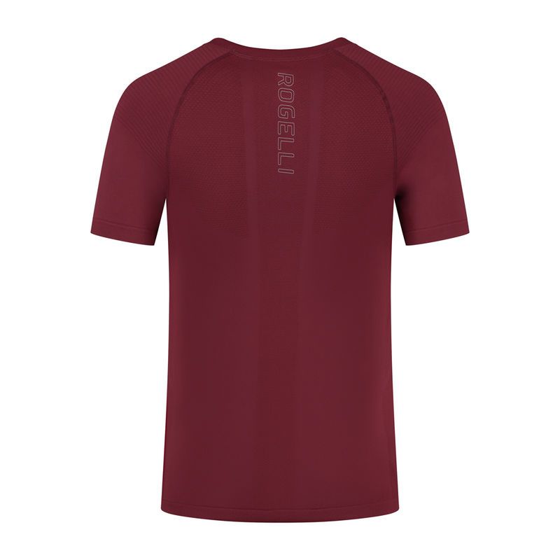 2. Rogelli ESSENTIAL burgundy running shirt XL