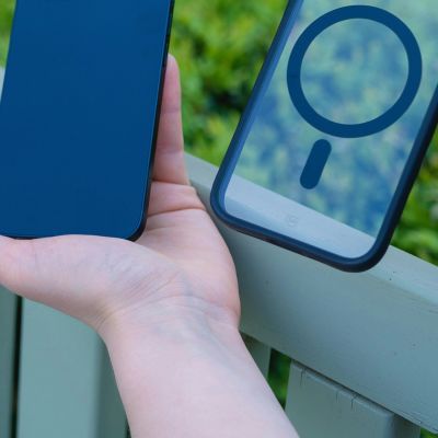 3. 3mk Satin Armor MagCase with MagSafe for Samsung Galaxy S23+ - Transparent with Black Frame