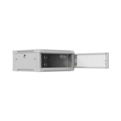 6. LANBERG WALL-HUNG RACK CABINET 19" 4U 600X600 GRAY PERFORATED DOOR (FLAT PACK)