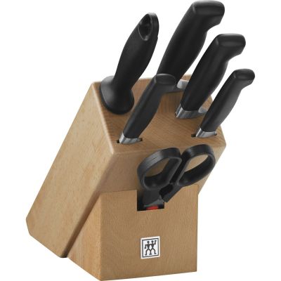 8. ZWILLING Four Star Knife Set 35066-000-0 (Knife Block, Scissors, Knife x 4, Knife Sharpener)