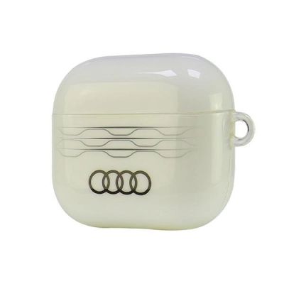 3. Audi IML Geometric Pattern AirPods 3 Case - White