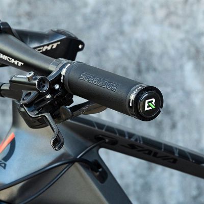 10. Rockbros 40210003001 microfiber bicycle handlebar grips - black