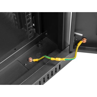 6. LANBERG FLOOR RACK CABINET 19" 42U 600X600 PERFORATED DOOR LCD BLACK (FLAT PACK) FF01-6642-23BL