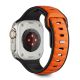 2. Tech-Protect IconBand Line Strap for Apple Watch 44 / 45 / 46 / 49 mm - Black and Orange
