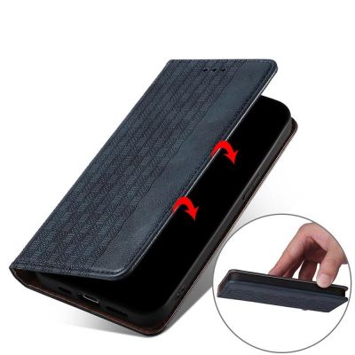 3. Magnet Strap Case Case for Xiaomi Redmi Note 11 Pro Pouch Wallet + Mini Lanyard Pendant Blue