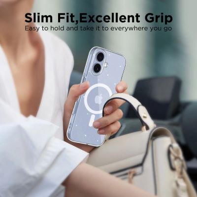 4. Tech-Protect FlexAir MagSafe Case for iPhone 17 - Clear Glitter