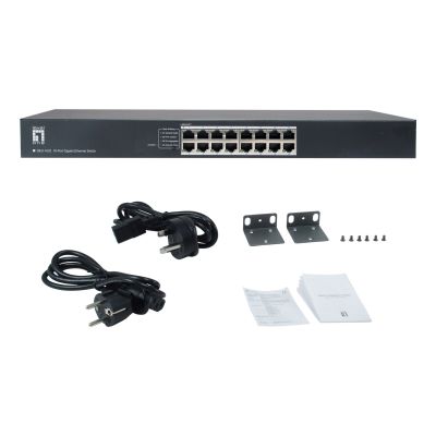 6. LevelOne GEU-1632 Unmanaged Gigabit Ethernet (10/100/1000) 1U Gray