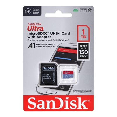 SANDISK ULTRA ANDROID MEMORY CARD microSDXC 1 TB 150MB/s A1 Cl.10 UHS-I + ADAPTER
