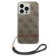 2. Guess GUOHCP14LH4STW iPhone 14 Pro 6.1 "brown / brown hardcase 4G Print Strap