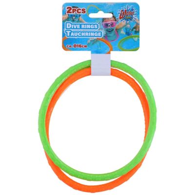 DIVING RING 2PCS GREEN AND ORANGE