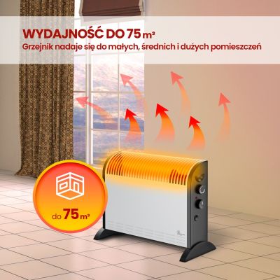 15. Extralink LCV-06 | Convector heater | 2000W, 3 modes, thermostat, fan