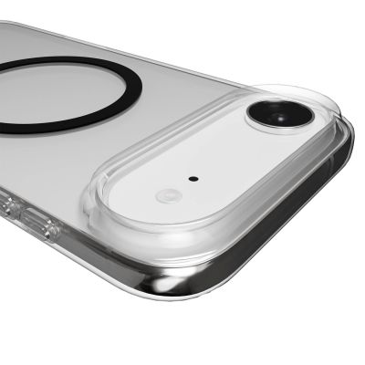 5. Puro Lite Mag TPU+PC Case Compatible with MagSafe for iPhone 17 Air - Transparent with Black Ring