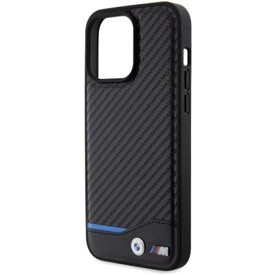 6. BMW Leather Carbon case for iPhone 15 Pro Max - black