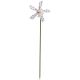 DECORATIVE LADYBUG ON A PIKE WITH A PINWHEEL, WHITE