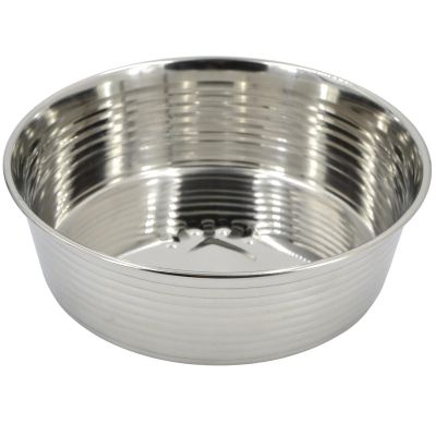 2. Stainless Steel Dog and Cat Bowl, 17 cm, with Rubber Base – DOGS COLLECTION