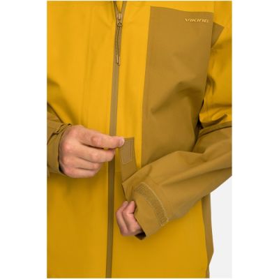 13. VIKING Numani Man Men's Jacket Size M, Brown and Yellow
