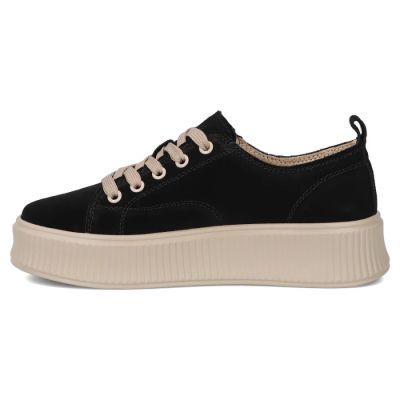 4. Leather platform sneakers black Filippo DP6122