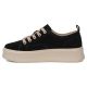 4. Leather platform sneakers black Filippo DP6122