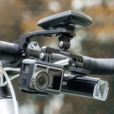 9. Rockbros FK-301 2-in-1 Handlebar Bike Mount for Computer/Navigator and Camera/Lighting - Black