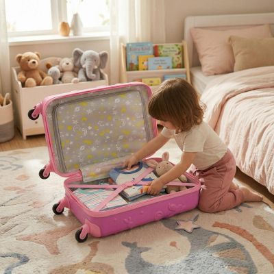 16. PROWORLD KID CABIN TRAVEL SUITCASE 18 INCH - PINK (MERMAID)