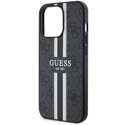 6. Guess GUHMP13LP4RPSK iPhone 13 Pro / 13 6.1" black/black hardcase 4G Printed Stripes MagSafe