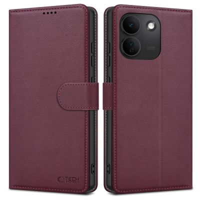 Tech-Protect Wallet case for Xiaomi Redmi Note 17 Pro Max 5G - burgundy