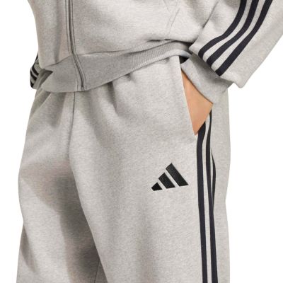 4. Men's adidas Essentials 3-Stripes Fleece Tapered Cuffed Pants Gray KY4127