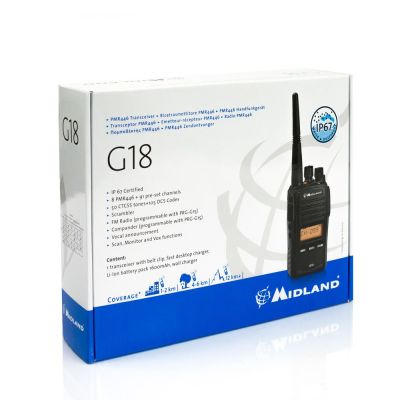 6. Midland G18 - PMR446 walkie-talkie 8 channels 446.00625 - 446.09375 MHz Black