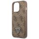 6. Guess 4G Triangle Logo Cardslot Case for iPhone 13 Pro / 13 - Brown
