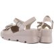 4. Women's beige leather wedge sandals Vinceza 26-79615