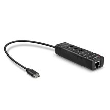Lindy 43249 USB 3.2 Gen 1 (3.1 Gen 1) Type-C Hubs and Concentrators 5000 Mbit/s Black
