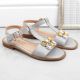 14. Comfortable sandals with zircons S.Barski W OLI261B, silver