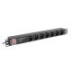 LANBERG PDU PRO 19" RACK POWER STRIP (1U, 16A, 7X 230V PL, 2M, BLACK) PDU-PRO-07E-0200-BK