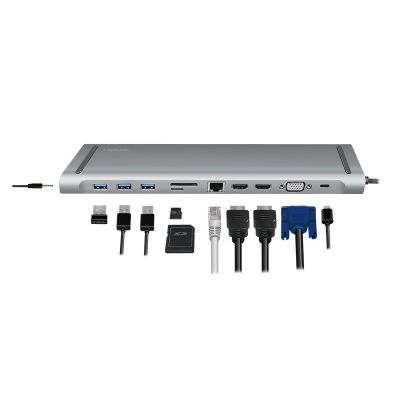 5. LogiLink UA0373 - Wired - USB 3.2 Gen 1 (3.1 Gen 1) Type-C - 100 W - 3.5 mm - 10,100,1000 Mbit/s - Aluminum