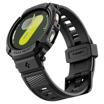 7. Spigen Rugged Armor Pro Strap for Samsung Galaxy Watch 8 44mm - Matte Black
