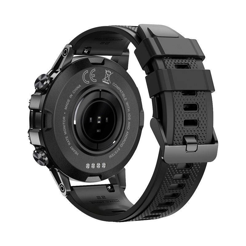 5. VELTORI VT120-1 Smartwatch Black Silicone Strap