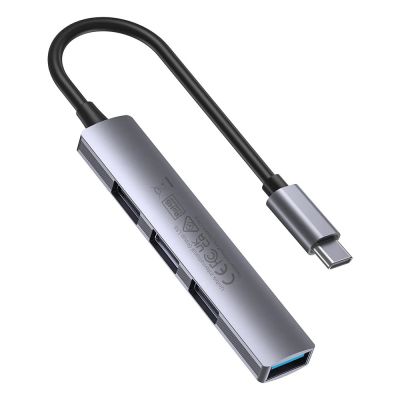 3. UNITEK HUB USB-C 1XUSB-A 5 GBPS, 3XUSB-A 2.0 ALU
