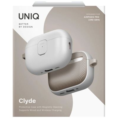 6. Uniq Clyde Case for AirPods Pro 3rd Gen - Gray-Beige