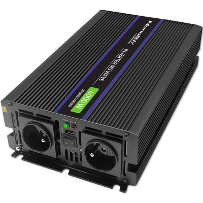 7. Qoltec Monolith 4000 MS Wave 51928 Voltage Converter, 12V to 230V, 2000/4000W, USB
