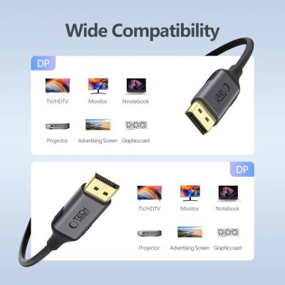 2. Tech-Protect UltraBoost DisplayPort to DisplayPort 1.4 4K 60Hz Cable 2m - Black