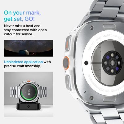 12. Spigen Modern Fit Band Bracelet for Samsung Galaxy Watch Ultra 47mm - Silver