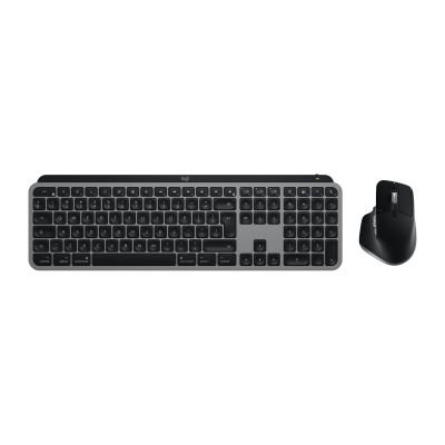 2. Logitech Master MX Keys S Combo for Mac Keyboard Mouse Included Home/Office RF Wireless + Bluetooth QWERTY American International Aluminum, Black