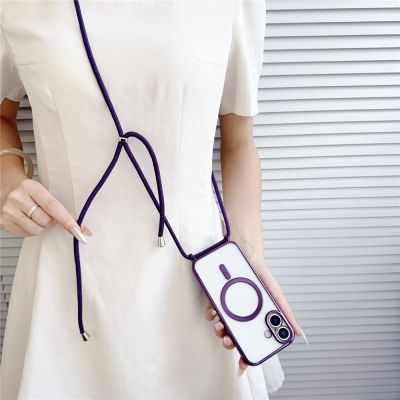 3. iPhone 17 Case with Crossbody Strap, MagSafe Compatible - Black