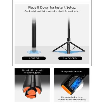 11. Spigen S582W Bluetooth Selfie Stick - Black