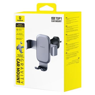 4. Baseus Metal Age Go gravity car holder for air vent - gray