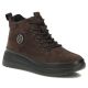 Women's leather suede ankle boots on a dark brown platform Filippo DBT4215
