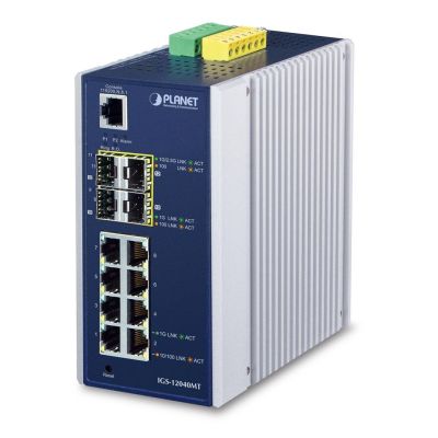 2. PLANET IGS-12040MT Network Links Managed L2+ Gigabit Ethernet (10/100/1000) Blue, White
