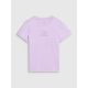5. Girls' regular printed T-shirt 4F 4FJWSS25TTSHF1871-52S